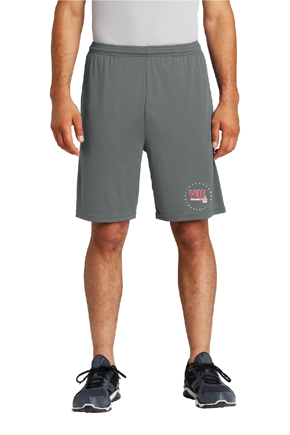 Sport-Tek® Vue Grey Youth PosiCharge® Competitor™ Pocketed Short YST355P