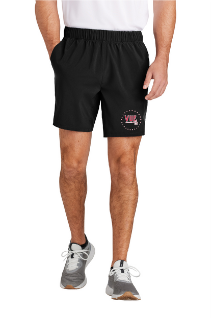 Sport-Tek® Vue Black Men's Repeat 7" Short ST485