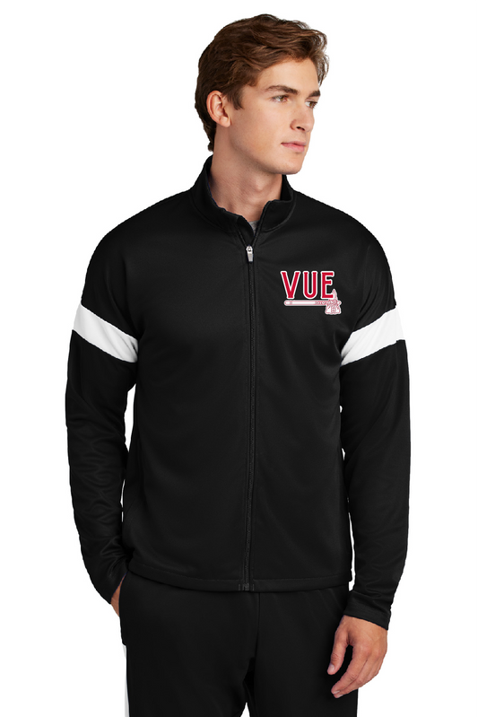 Sport-Tek® Vue Black & White Men's Travel Full-Zip Jacket ST800