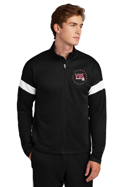 Sport-Tek® Vue Black & White Men's Travel Full-Zip Jacket ST800