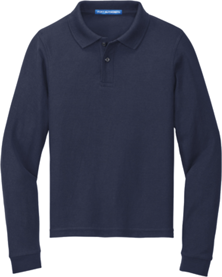 ICS Uniform Unisex Long-Sleeved Polo - Port Authority® Youth Silk Touch™ Long Sleeve Polo - Y500LS