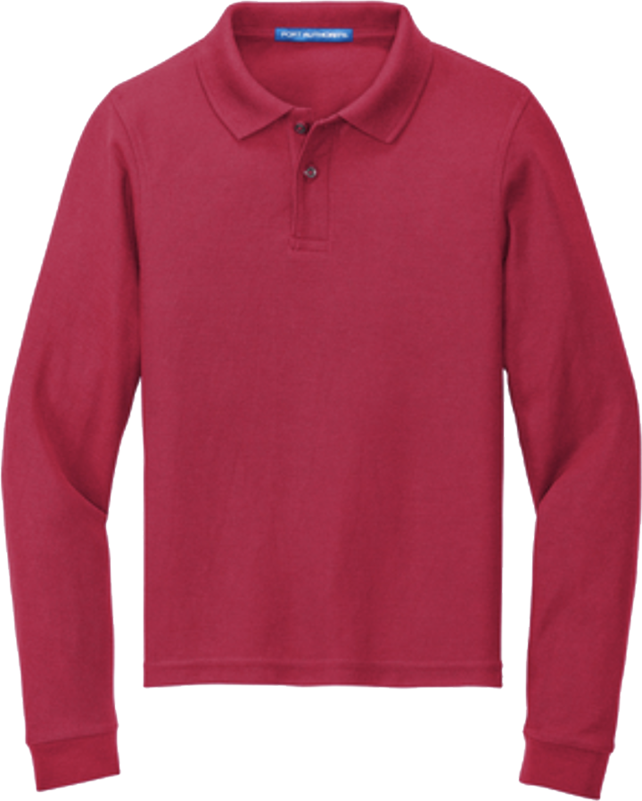 ICS Uniform Unisex Long-Sleeved Polo - Port Authority® Youth Silk Touch™ Long Sleeve Polo - Y500LS