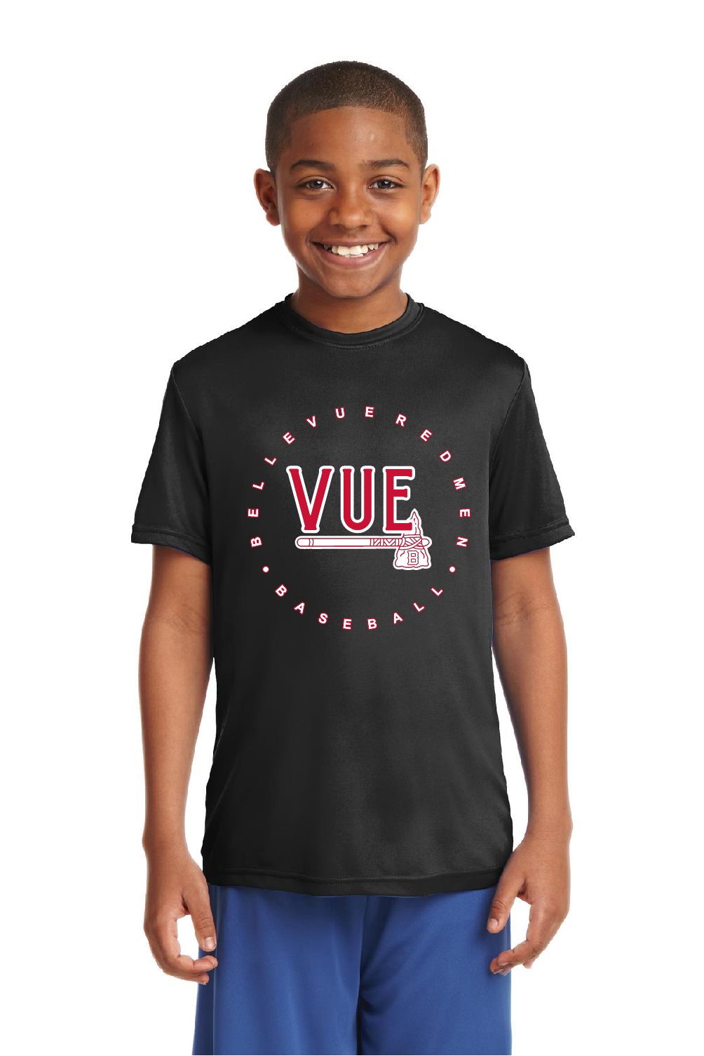 Sport-Tek® Vue Black Youth PosiCharge® Competitor™ Tee YST350