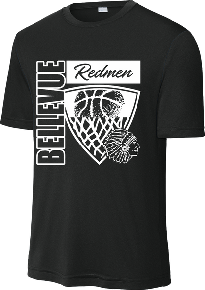 Bellevue Redmen Hoops Hero (all white) - Sport-Tek® PosiCharge® Competitor™ Tee - ST350 / YST350