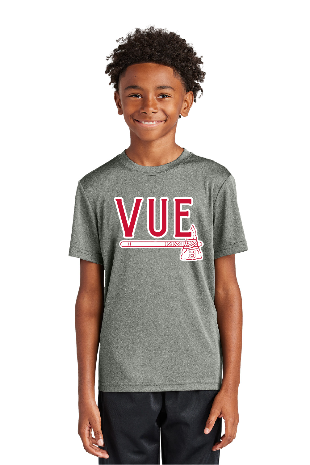 Sport-Tek® Vue Grey Concrete Youth PosiCharge® Competitor™ Tee YST350