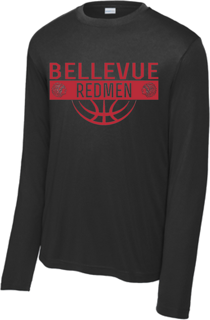 Bellevue Redmen Ball (red) - Sport-Tek® Long Sleeve PosiCharge® Competitor™ Tee - ST350LS / YST350LS