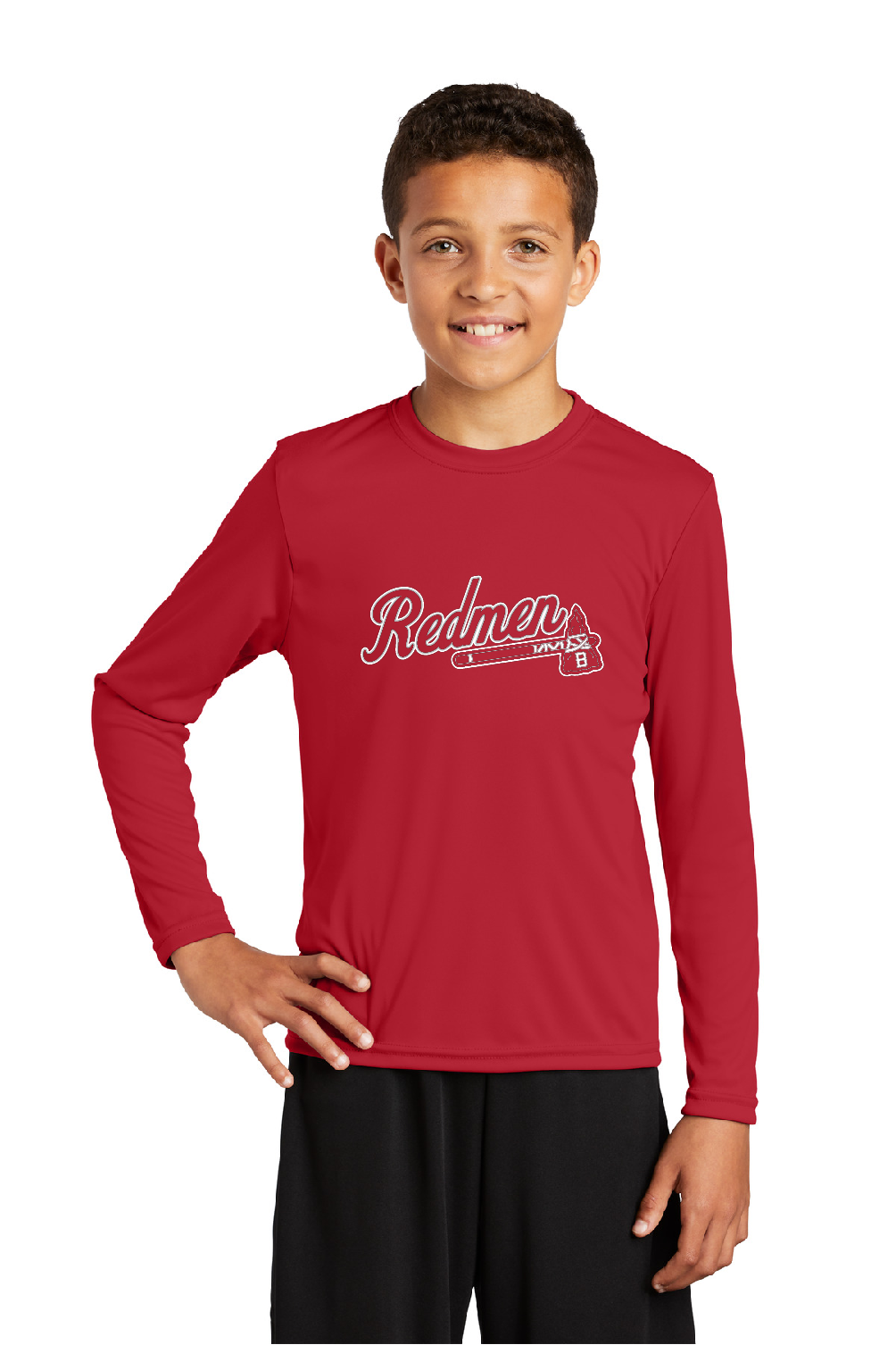 Sport-Tek® Vue True Red Youth Long Sleeve PosiCharge® Competitor™ Tee YST350LS