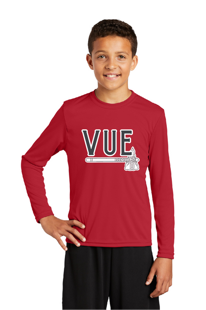 Sport-Tek® Vue True Red Youth Long Sleeve PosiCharge® Competitor™ Tee YST350LS