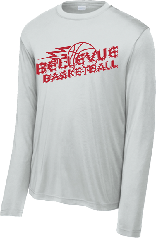 Bellevue Basketball Lightning - Sport-Tek® Long Sleeve PosiCharge® Competitor™ Tee - ST350LS / YST350LS