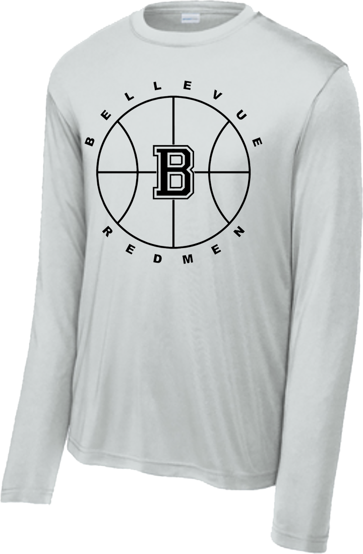 Bellevue Redmen B Ball (black) - Sport-Tek® Long Sleeve PosiCharge® Competitor™ Tee - ST350LS / YST350LS