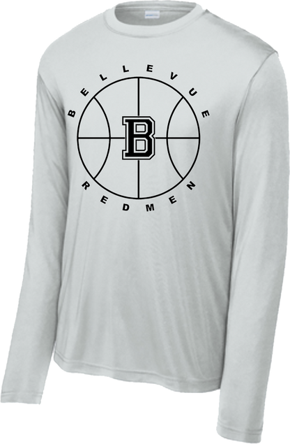 Bellevue Redmen B Ball (black) - Sport-Tek® Long Sleeve PosiCharge® Competitor™ Tee - ST350LS / YST350LS