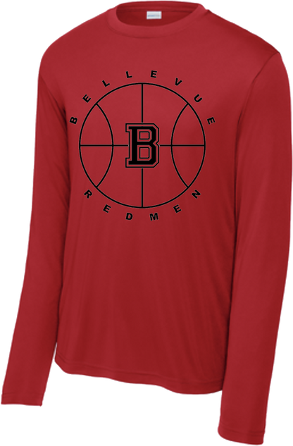 Bellevue Redmen B Ball (black) - Sport-Tek® Long Sleeve PosiCharge® Competitor™ Tee - ST350LS / YST350LS