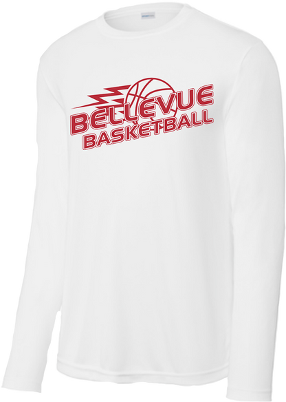 Bellevue Basketball Lightning - Sport-Tek® Long Sleeve PosiCharge® Competitor™ Tee - ST350LS / YST350LS