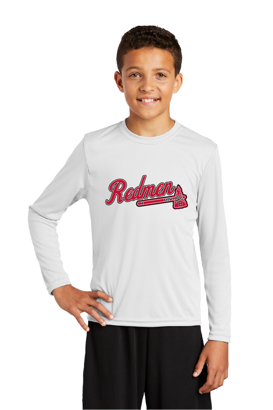 Sport-Tek® Vue White Youth Long Sleeve PosiCharge® Competitor™ Tee YST350LS