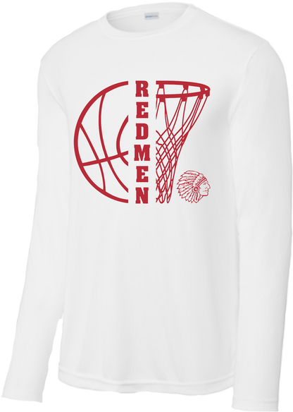 Bellevue Redmen Hoops Split - Sport-Tek® Long Sleeve PosiCharge® Competitor™ Tee - ST350LS / YST350LS