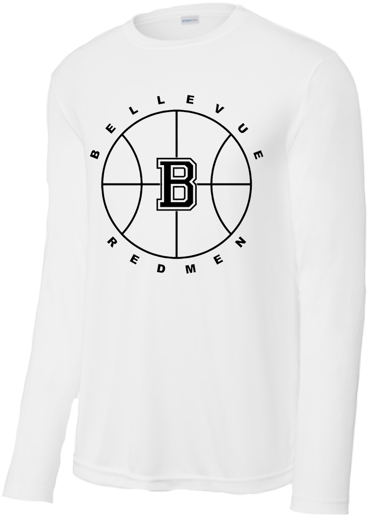 Bellevue Redmen B Ball (black) - Sport-Tek® Long Sleeve PosiCharge® Competitor™ Tee - ST350LS / YST350LS