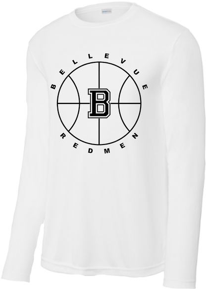 Bellevue Redmen B Ball (black) - Sport-Tek® Long Sleeve PosiCharge® Competitor™ Tee - ST350LS / YST350LS