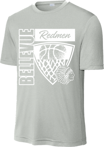 Bellevue Redmen Hoops Hero (all white) - Sport-Tek® PosiCharge® Competitor™ Tee - ST350 / YST350