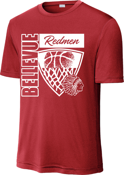 Bellevue Redmen Hoops Hero (all white) - Sport-Tek® PosiCharge® Competitor™ Tee - ST350 / YST350